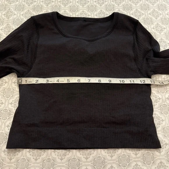 Lululemon Ebb to Street Long Sleeve Black Size 4 - Picture 14 of 16